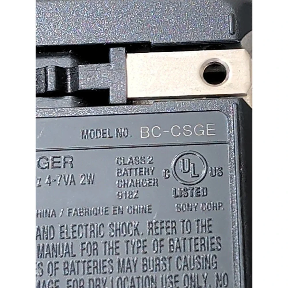 Sony BC-CSGE Battery Charger OEM G Type AC Wall For NP-BG1 NP-FG1 Digital Camera